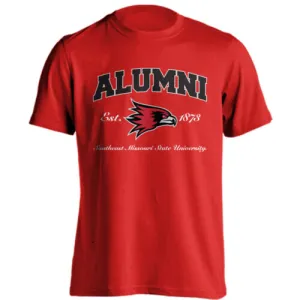 Southeast Missouri State University Redhawks Alumni Logo Short Sleeve Tee