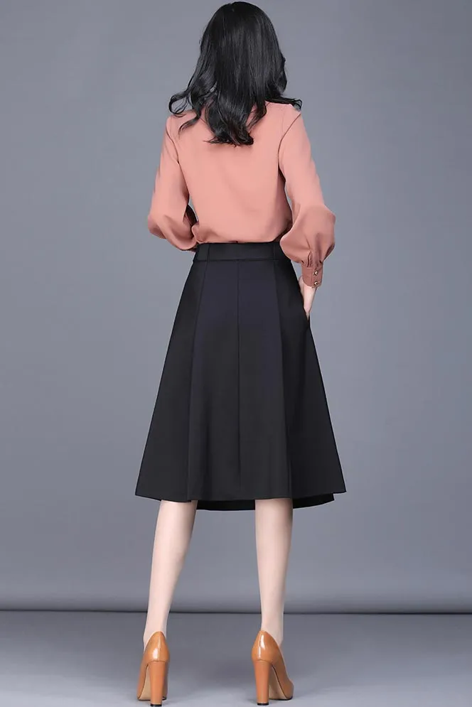 summer women high waist commuter knee length skirt CYM316