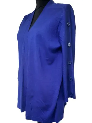 Sweater-Cardigan-Blue-Open Front-Women's-M43103km
