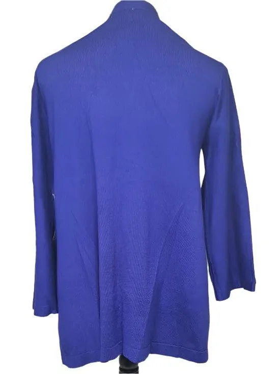 Sweater-Cardigan-Blue-Open Front-Women's-M43103km