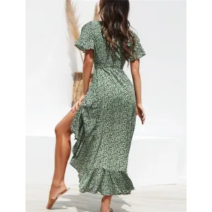 TastyHottie - Women's V-Neck Elegant Long Chiffon Dress