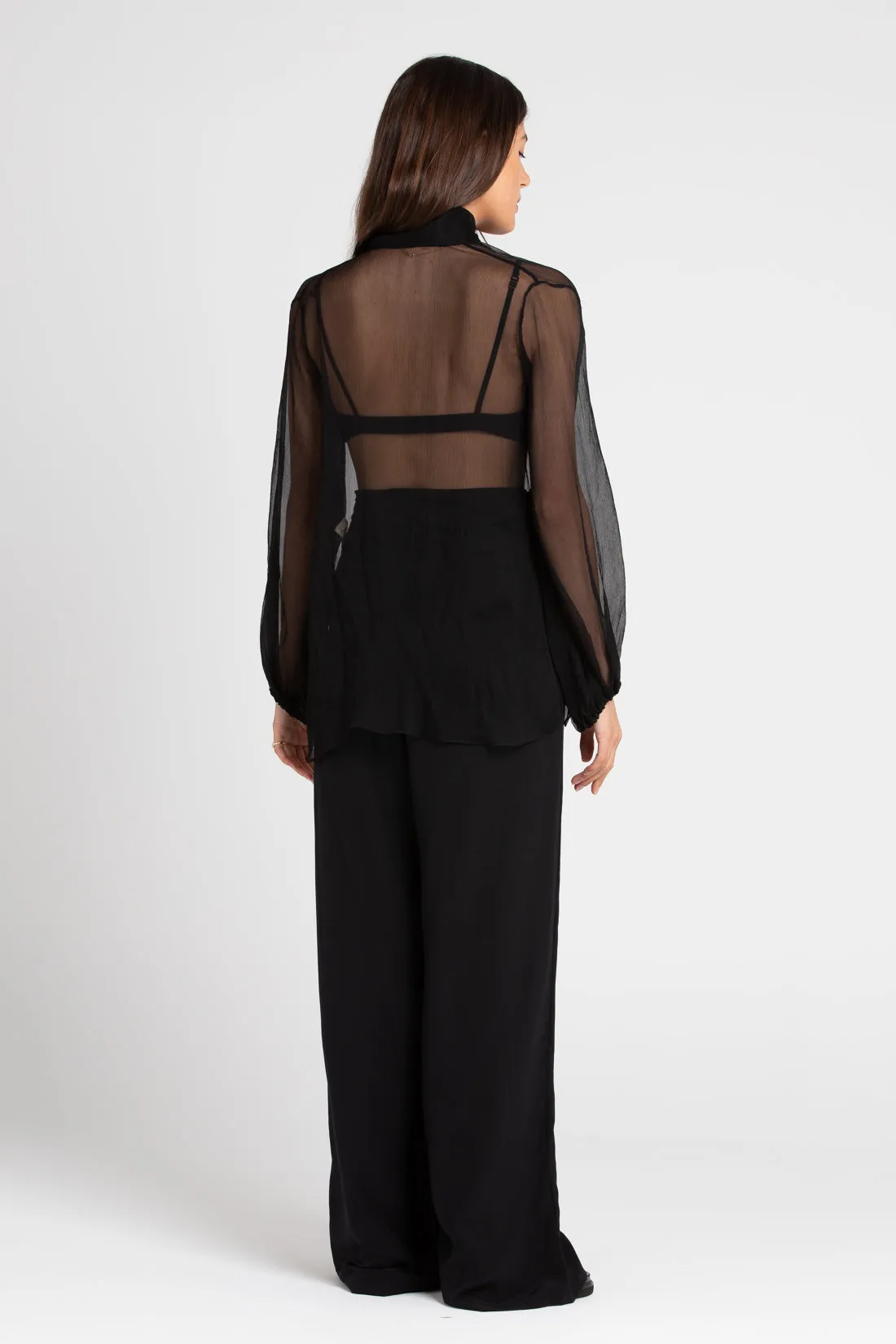 Taylor Silk Blouse Black