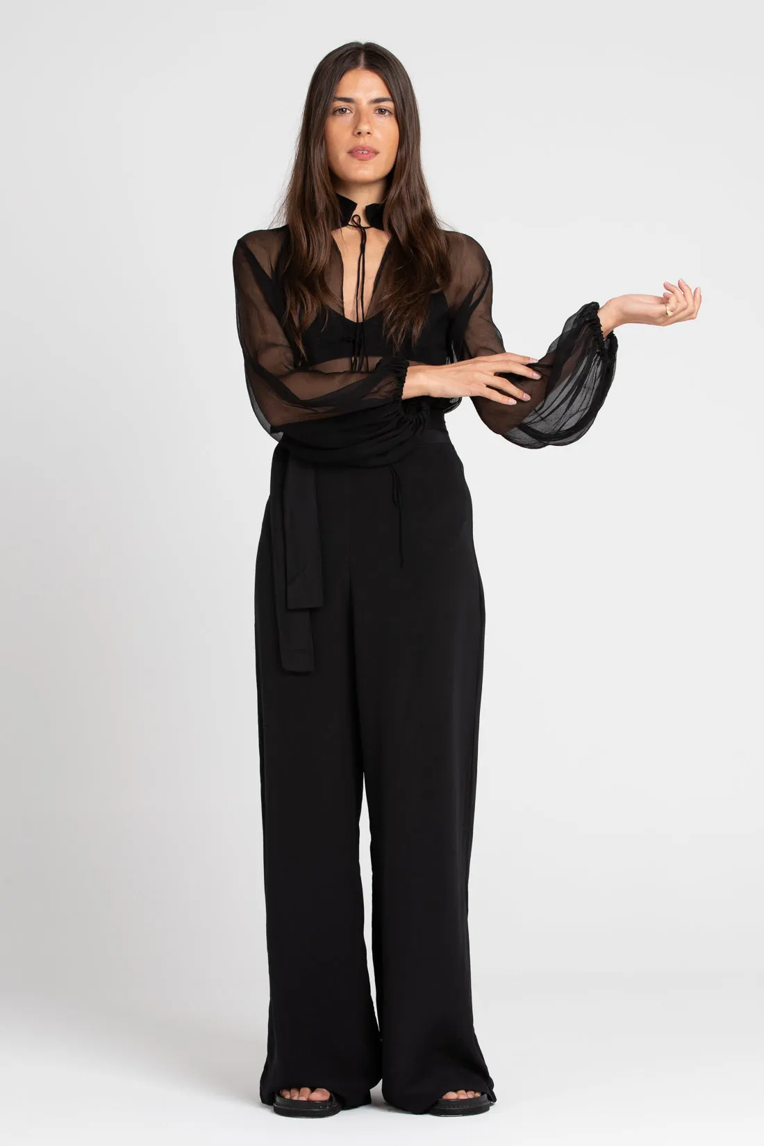 Taylor Silk Blouse Black