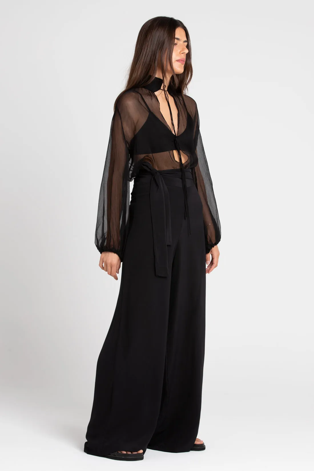 Taylor Silk Blouse Black