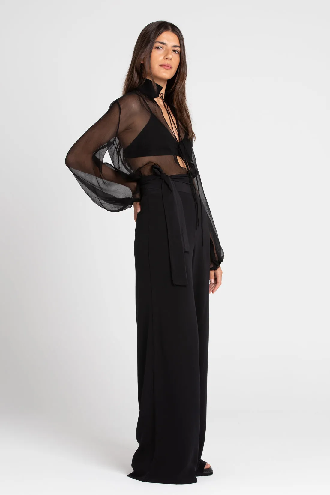 Taylor Silk Blouse Black