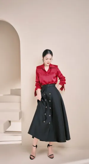Tegan Hight Waist Classic Pleated Skirt