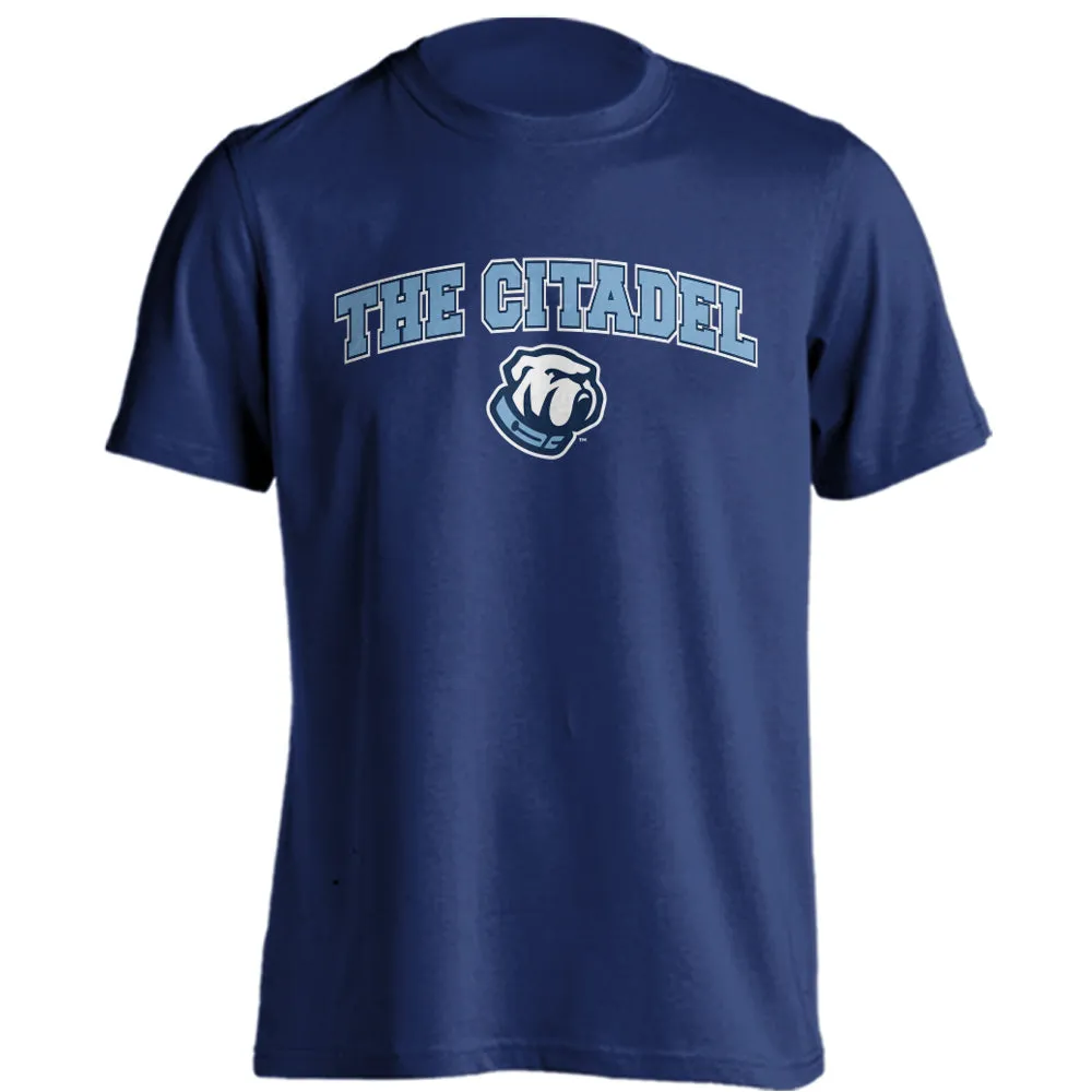 The Citadel Bulldogs Arched Text With Logo Short Sleeve T-Shirt
