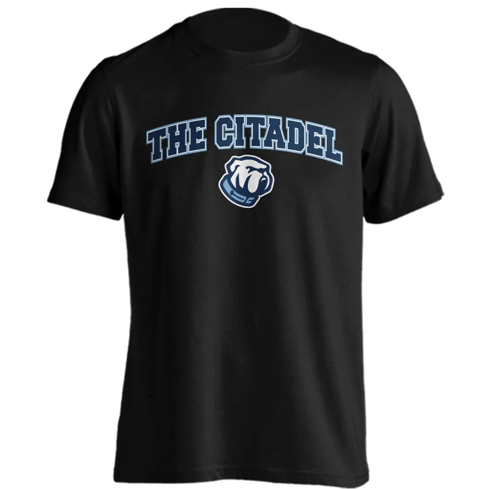 The Citadel Bulldogs Arched Text With Logo Short Sleeve T-Shirt