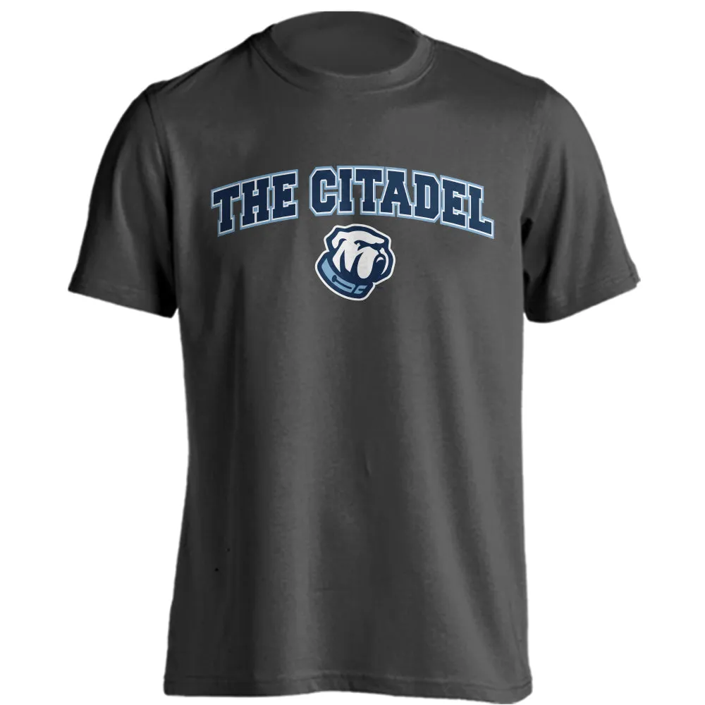 The Citadel Bulldogs Arched Text With Logo Short Sleeve T-Shirt