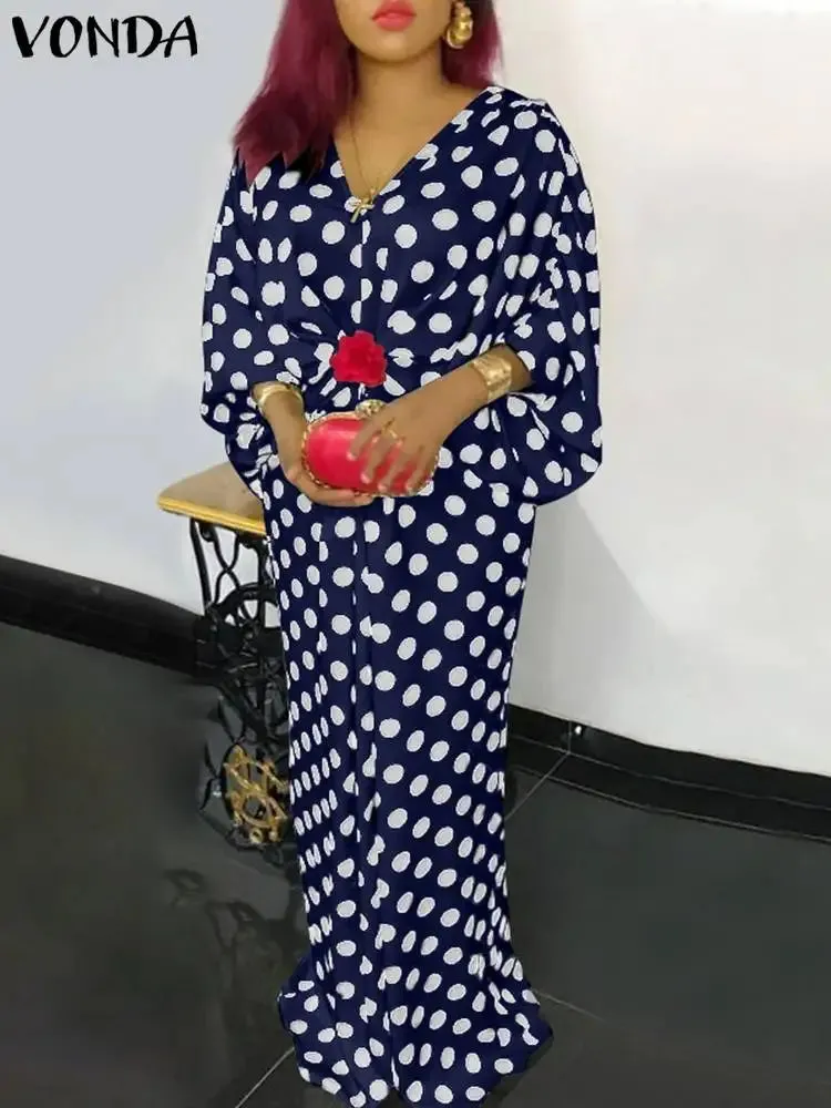 VONDA Polka Dot Print Dress
