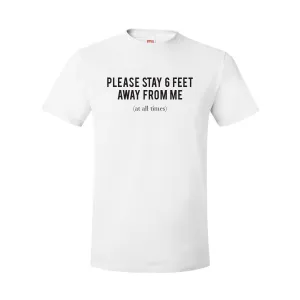 White Short Sleeve Stay Away Tee