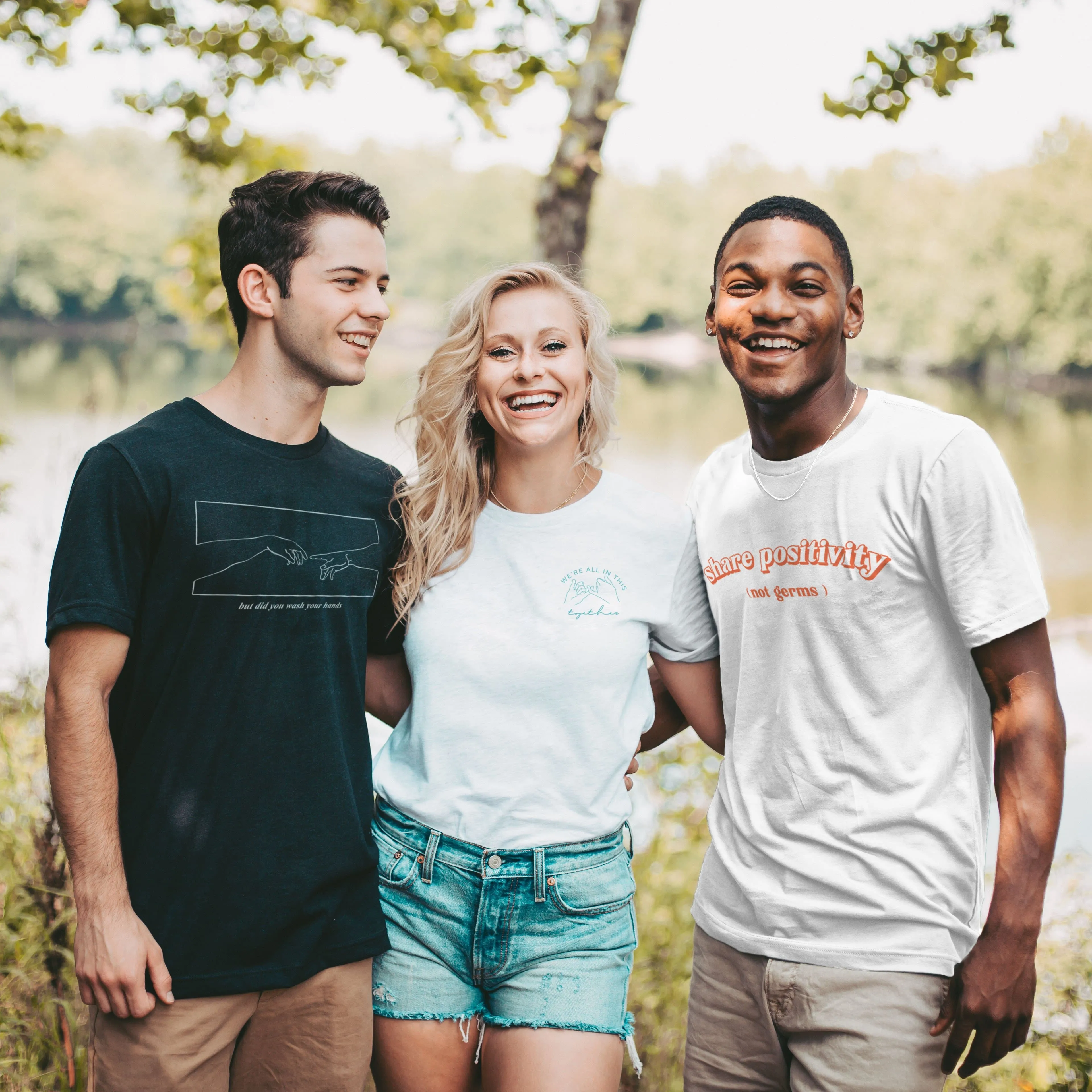 White Short Sleeve Stay Away Tee