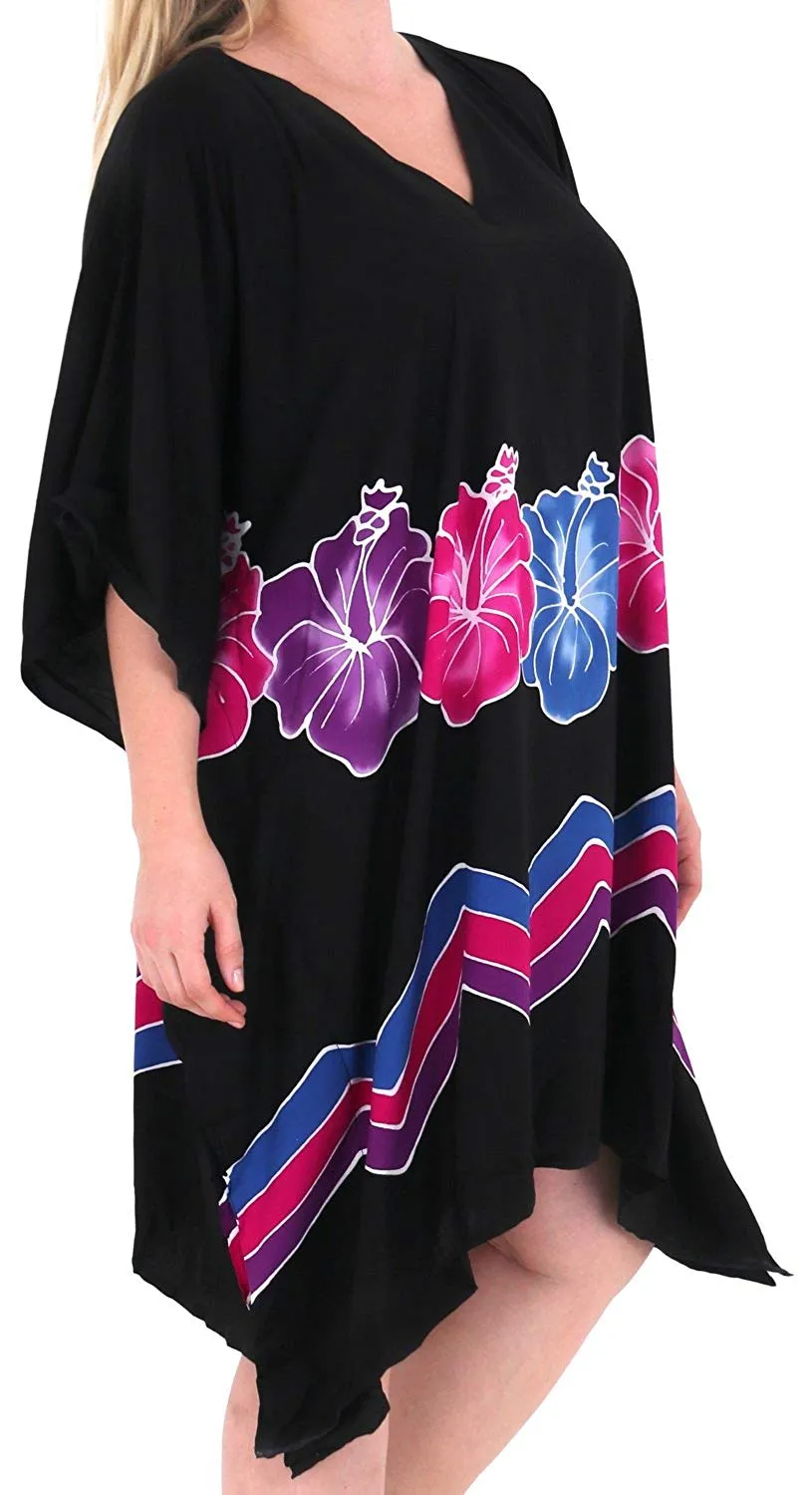 Women's Beachwear Evening Plus Size Blouse Loose Casual Cover ups Casuals Black
